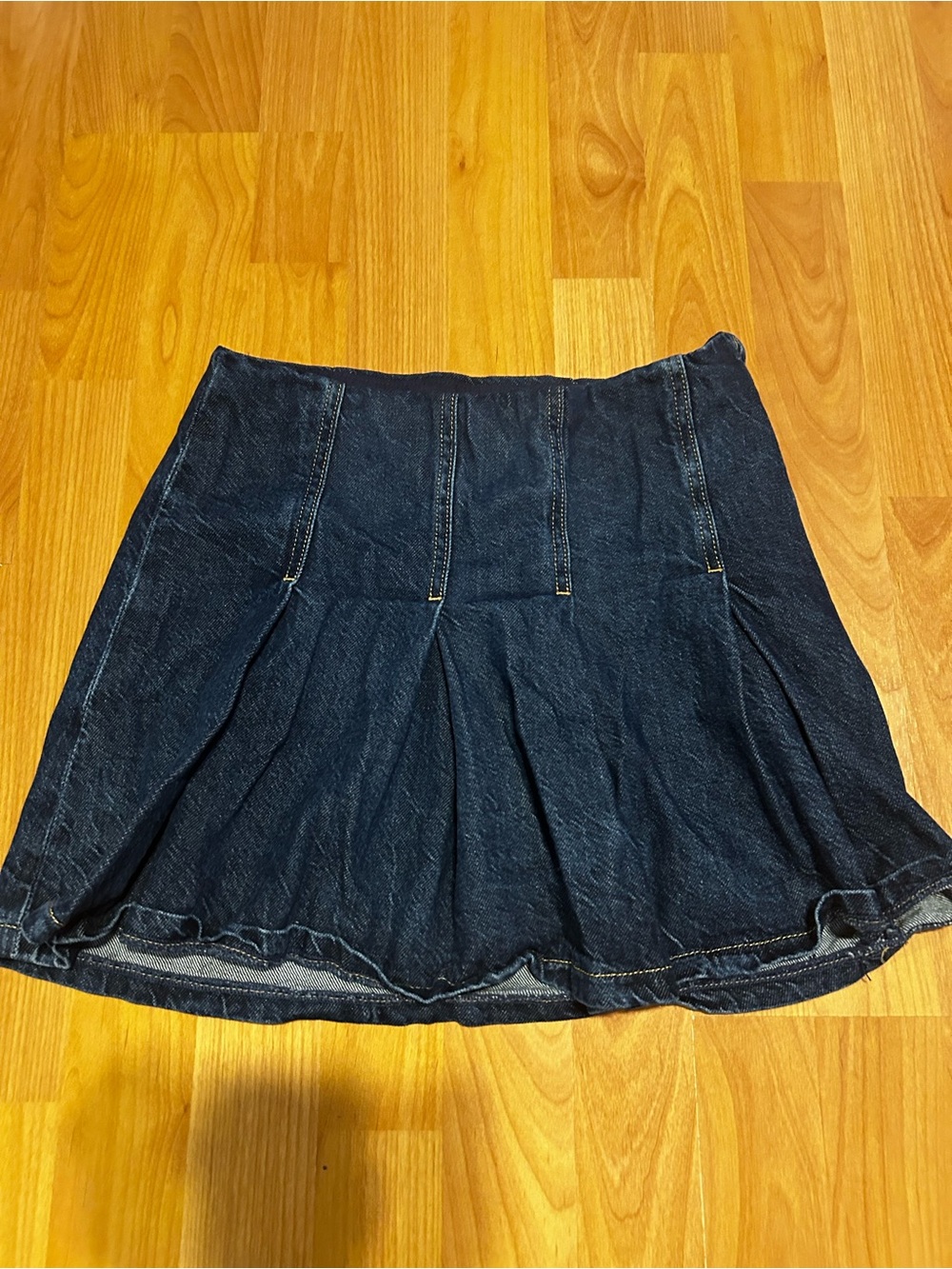 H&M Dark Blue Good Denim Flared Mini Skirt Size 2